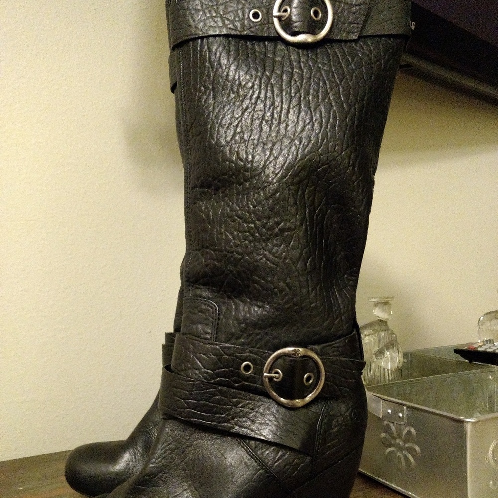 Lucky Brand Boots Candice Black Leather 9.5